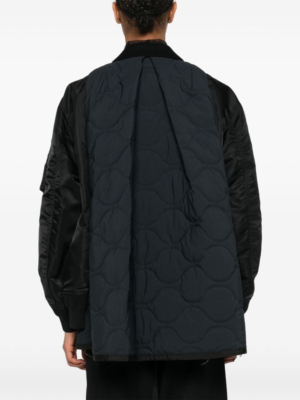 【SACAI】Wool Melton x Padded Coat Sacai Wool Melton X Padded Jacket in Natural | Lyst
