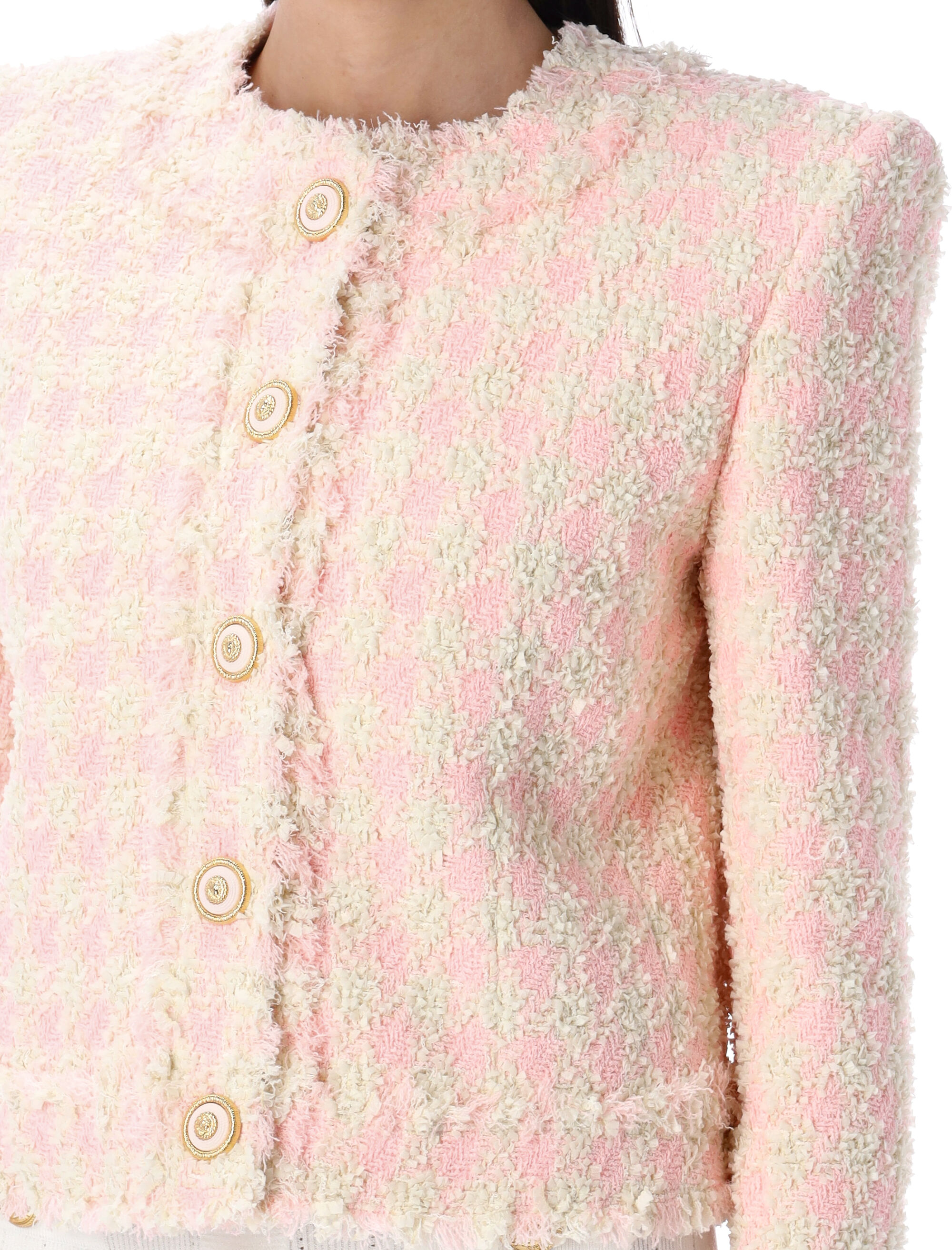 Balmain 5-BUTTON TEXTURED TWEED JACKET - Jackets - Compare