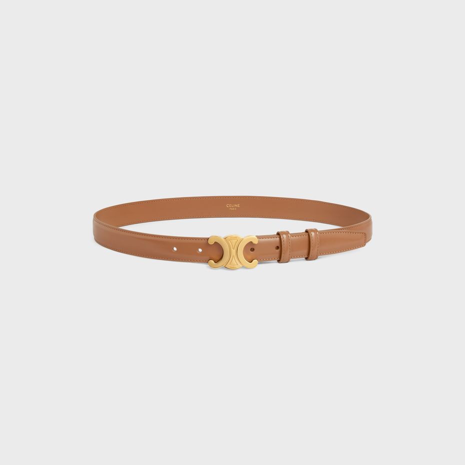 Celine TRIOMPHE MEDIUM TAURILLON LEATHER BELT - Belts