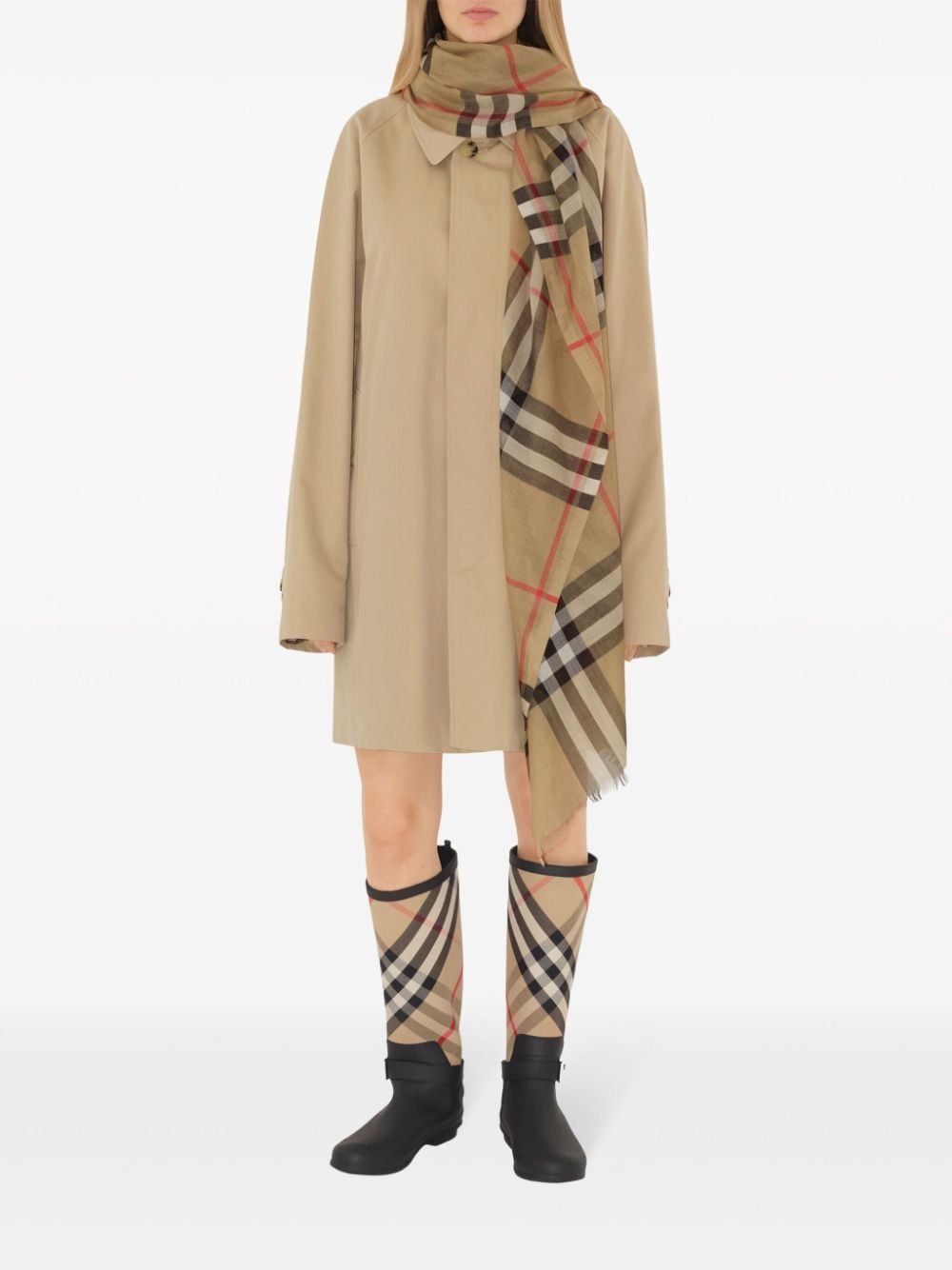 【BURBERRY】MU 220X70 GNT CHK GAUZE◆8078779138465 Burberry MU 220X70 GNT CHK GAUZE SCARVE - Scarves - Compare