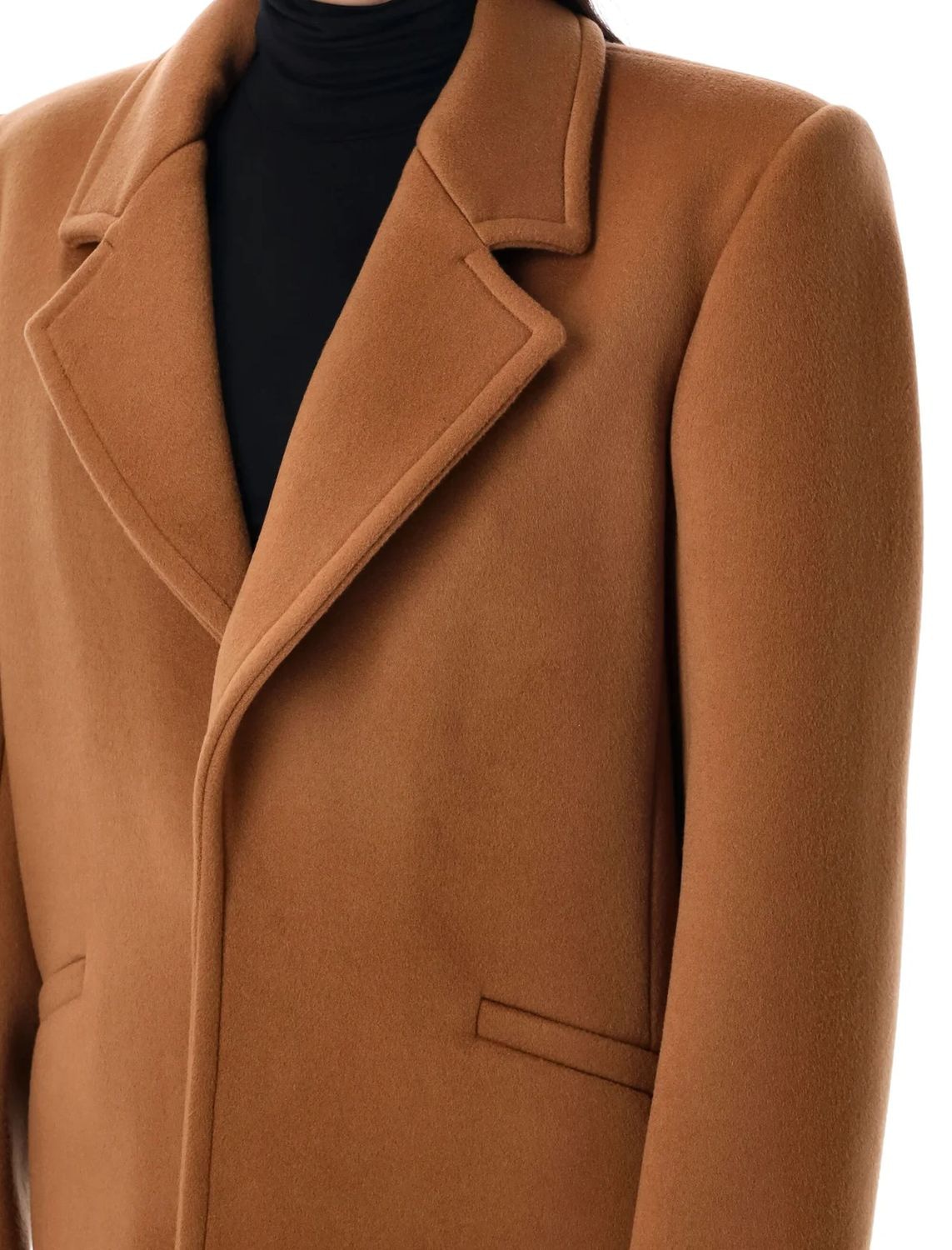 Yves Saint Laurent CAMEL WOOL SHORT COAT - Coats - BeyondStyle