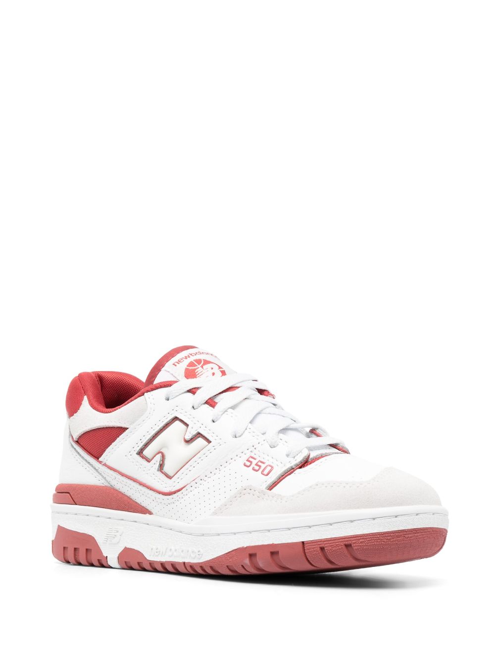 スニーカー NEW BALANCE Two-Tones Leather And Fabric 550 Sneakers 550 patent leather trainers New Balance Blue size 37.5 EU in