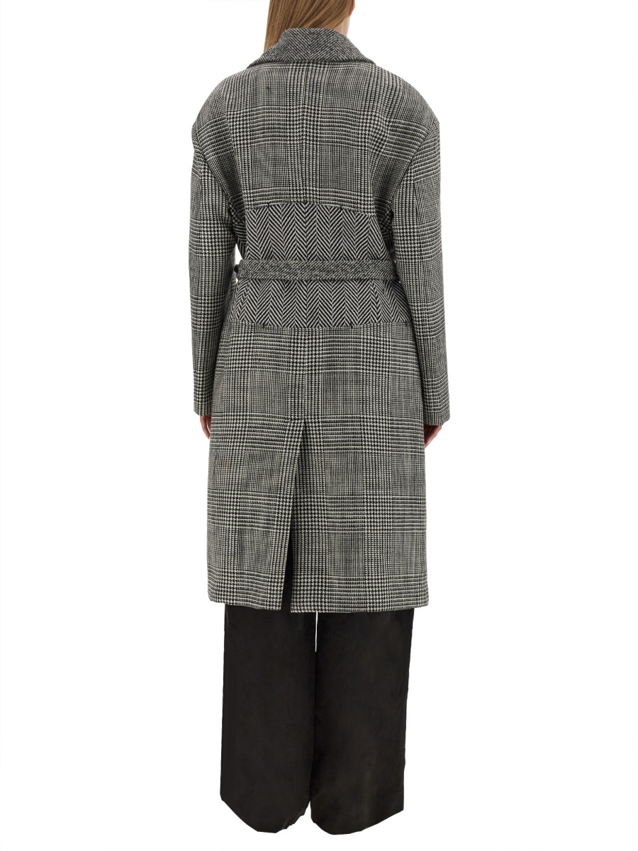 コート TOM FORD FW23 WOOL PATCHWORK COAT (CP1579_FAX1083XLBAW) Tom Ford WOOL PATCHWORK COAT MULTICOLOUR 40 - Coats