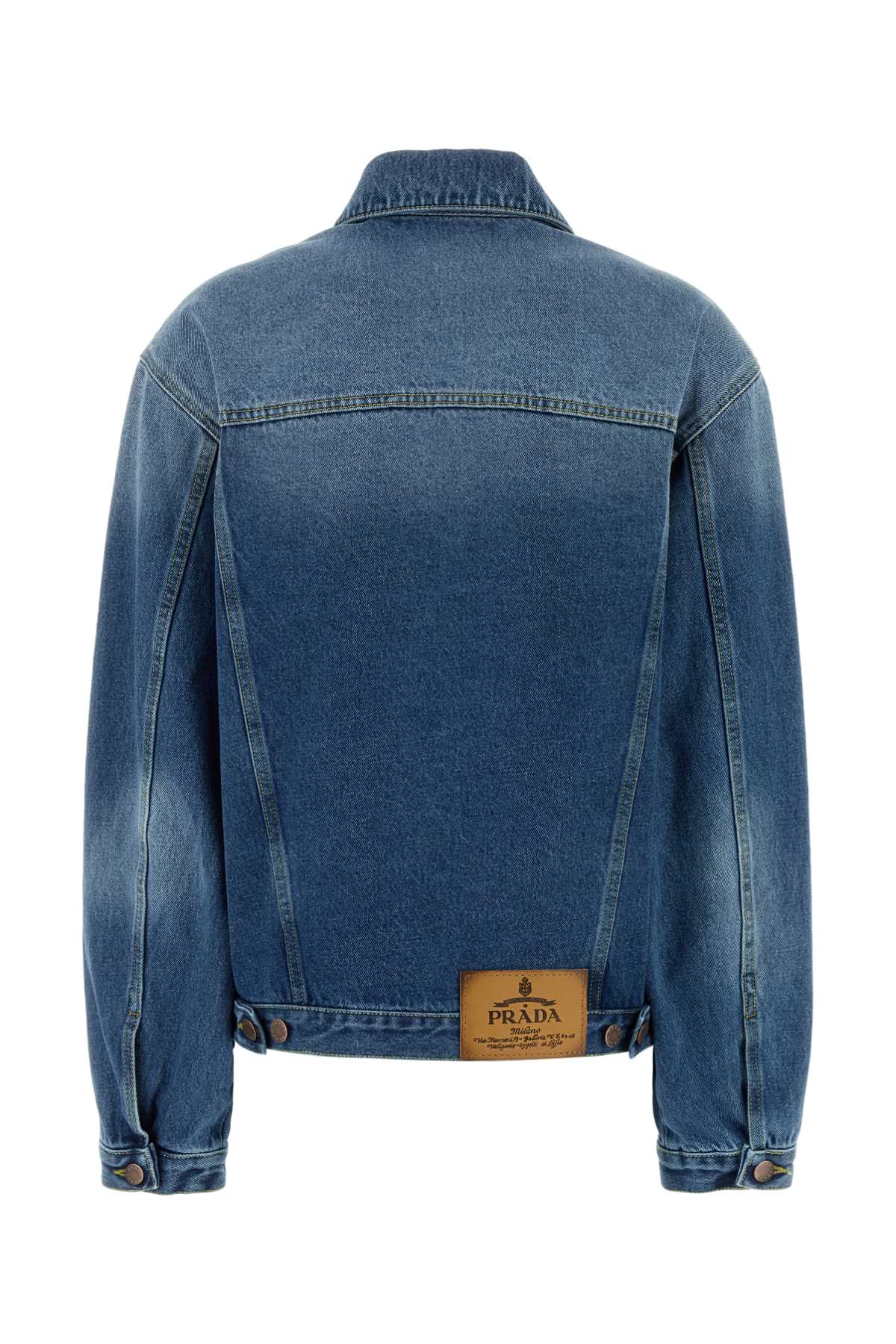 ジャケット PRADA JACKET (GFB317SOOO16PK F0V3N) Light Blue Denim blouson jacket | PRADA