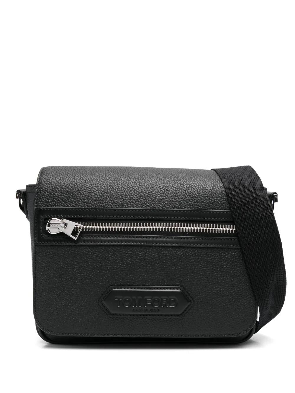 BLACK LEATHER SMALL TRAVELLER CROSSBODY BAG – On Sale Now